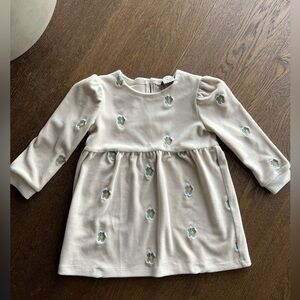 Stella McCartneys Baby 12 Months Dress Velour Grey